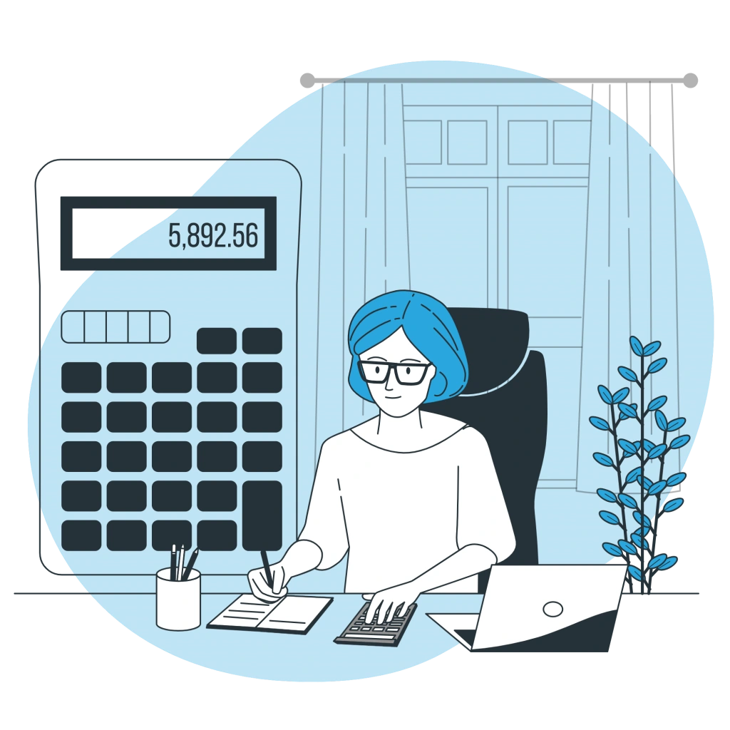 Professional accountant working