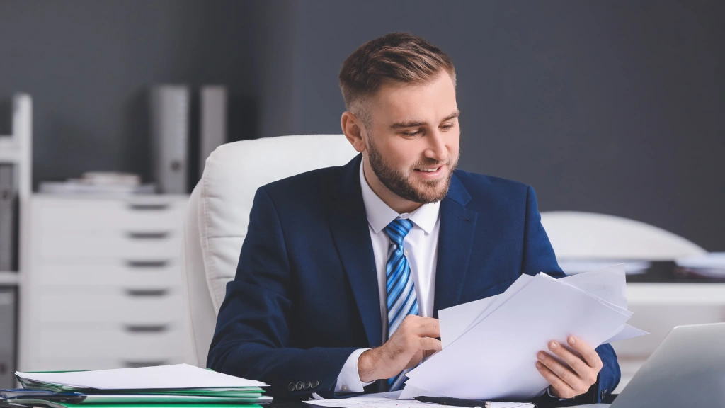 Bookkeeper and accountant illustration