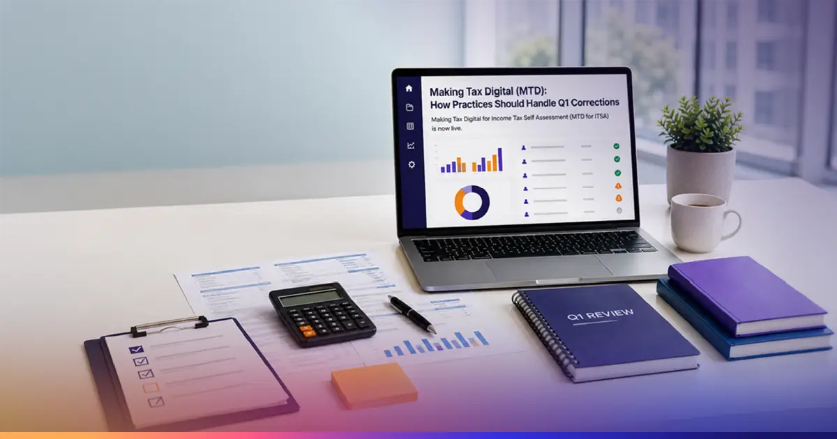Making tax digital Q1 Corrections